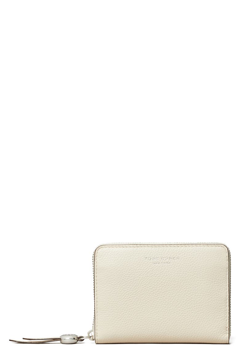 Medium Zip Around Wallet, Main, color, LIGHT CREAM