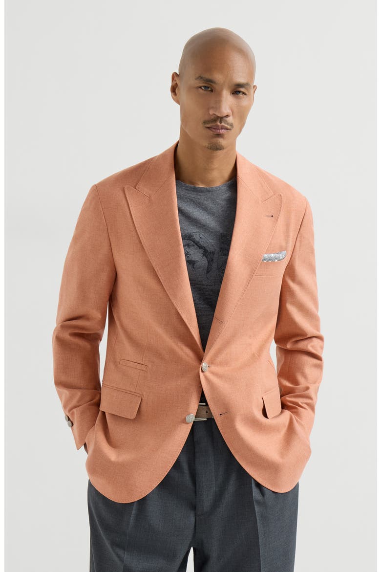 Blazer with peak lapel, Main, color, Apricot