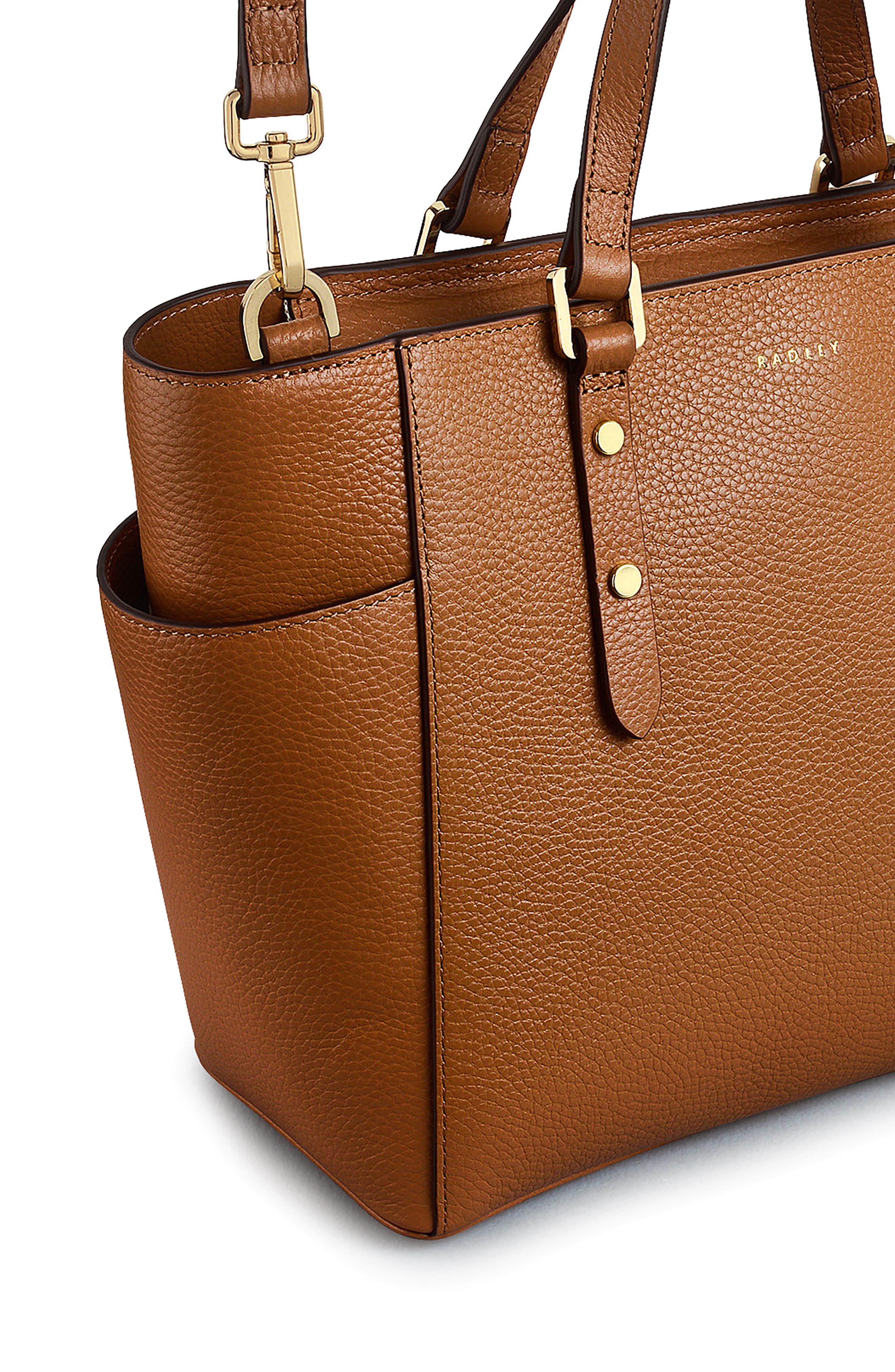 Radley Silk Street Medium Ziptop Satchel Bag, Alternate, color, Caramel