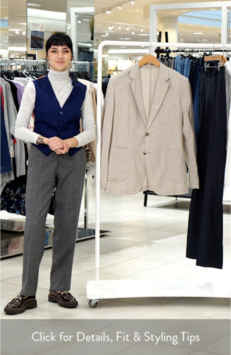 Slim Fit Lyocell & Linen Suit Jacket, sales video thumbnail