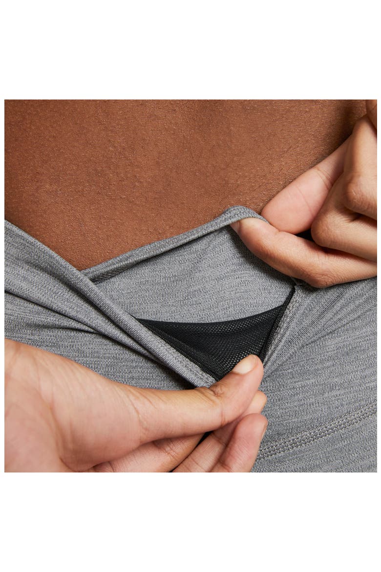 One Dri-FIT Leggings, Alternate, color, IRON GREY/ HEATHER/ WHITE