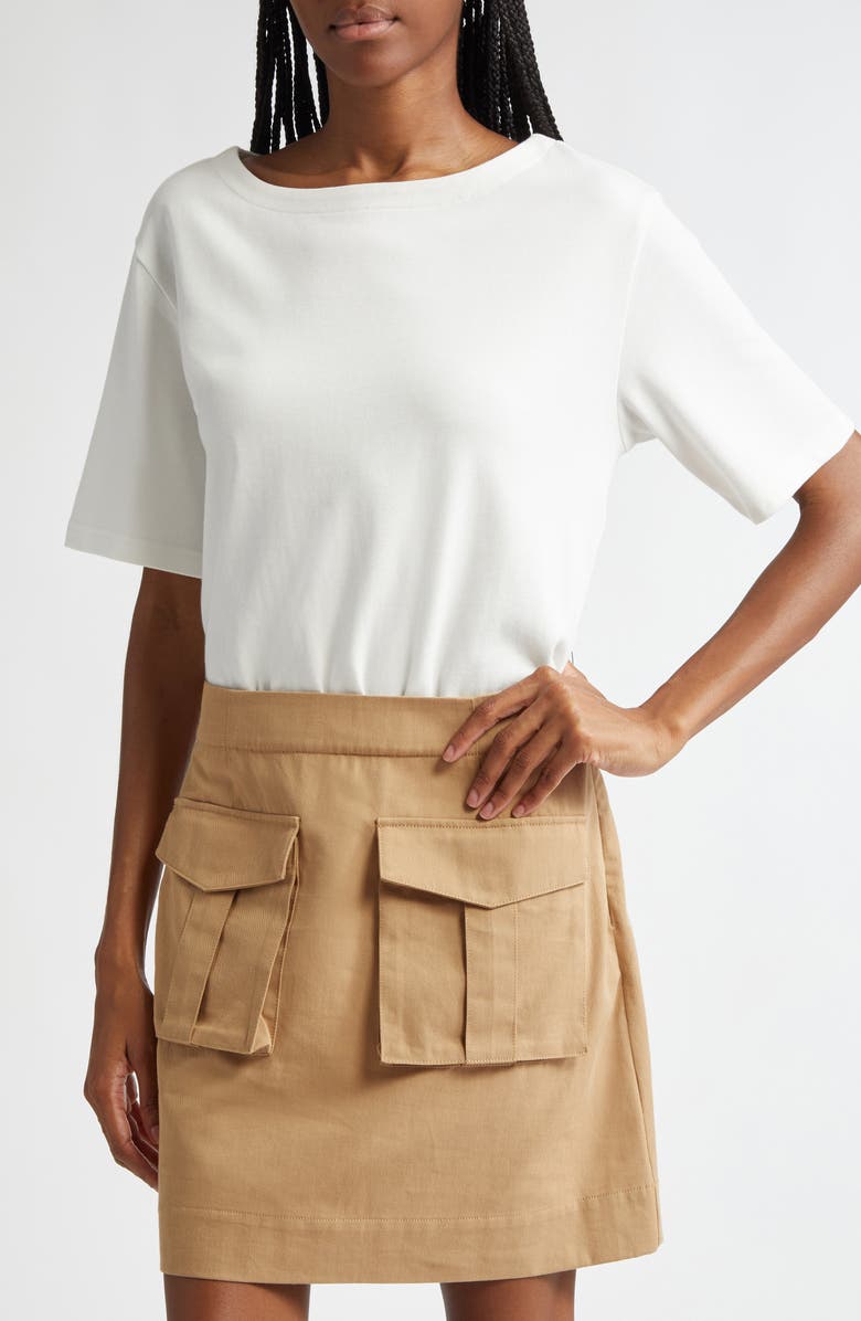 Veronica Beard Elowyn Mixed Media Minidress, Alternate, color,