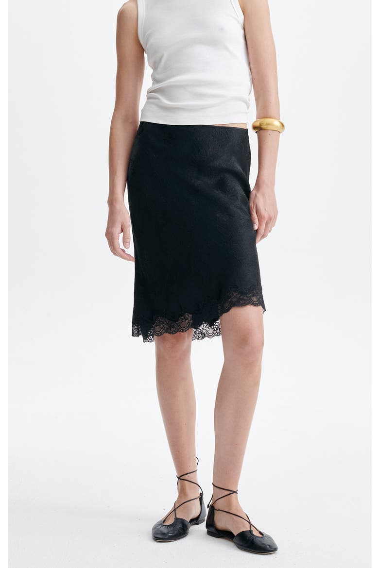 Hasna Jacquard Midi Skirt, Main, color, Noir
