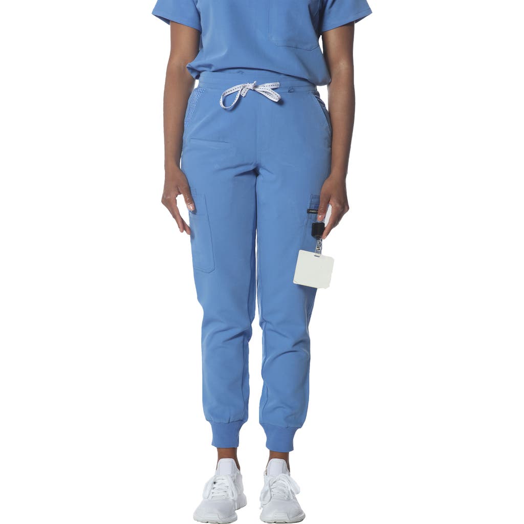 Members Only Valencia Jogger Scrub Pants For Tall Women In Ceil Blue