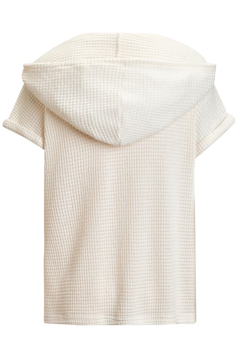 Hooded Waffle Knit Top, Alternate, color, Ivory