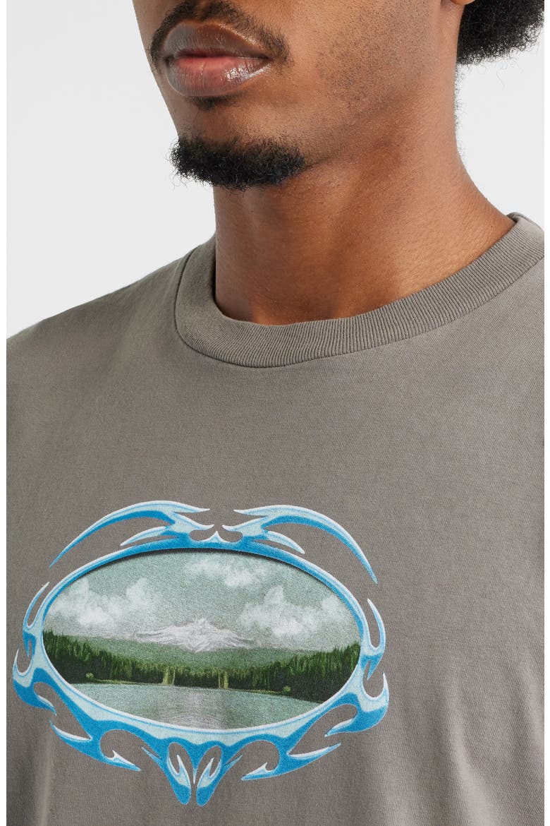 Escape Graphic T-Shirt, Alternate, color, ASH