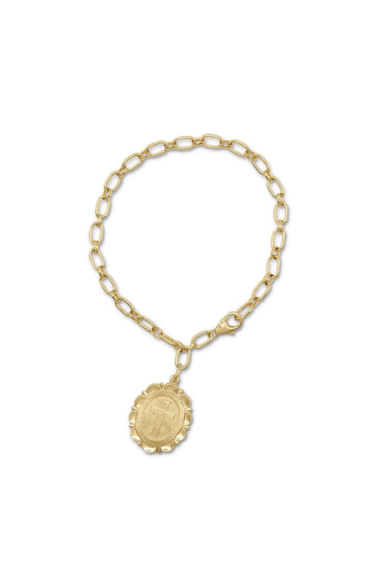 Palmer Cross Bracelet, Main, color, Gold