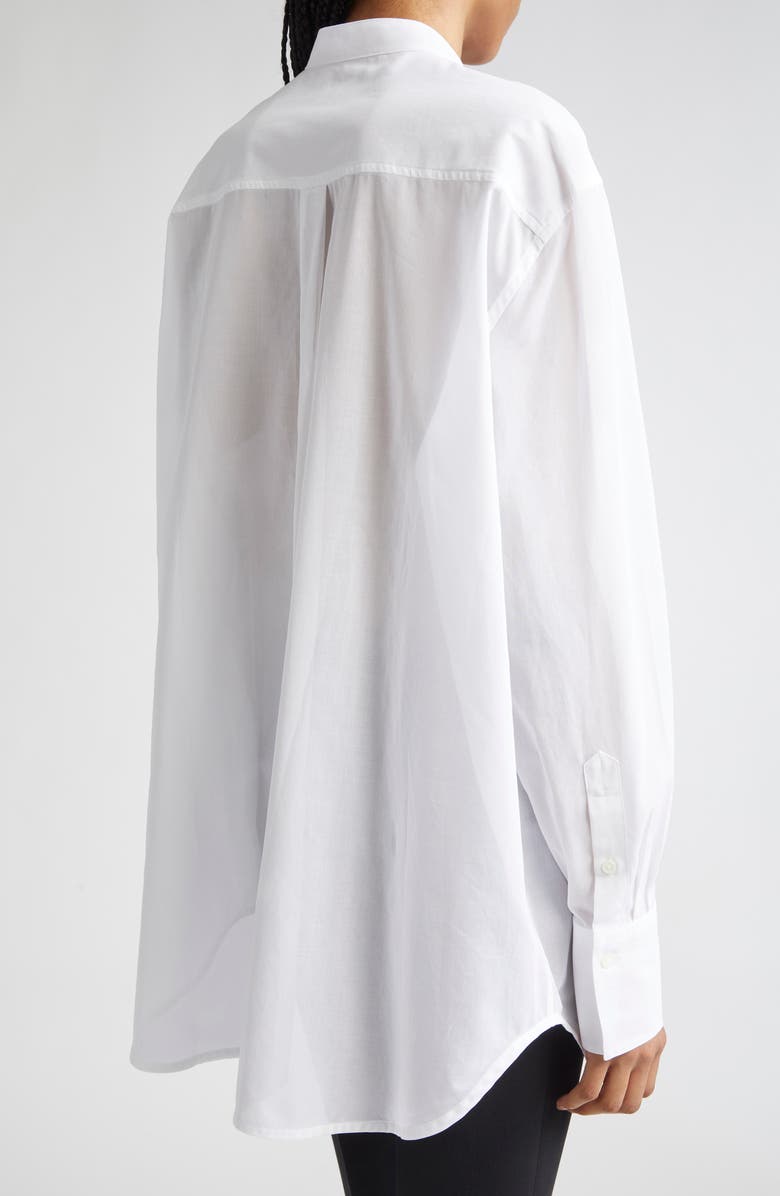 TOTEME Organic Cotton Tunic Top, Alternate, color, White