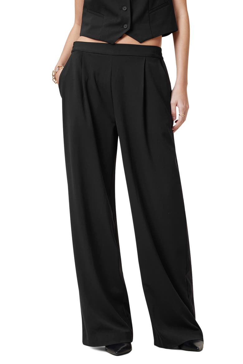 Aleida Wide Leg Pants, Main, color, BLACK