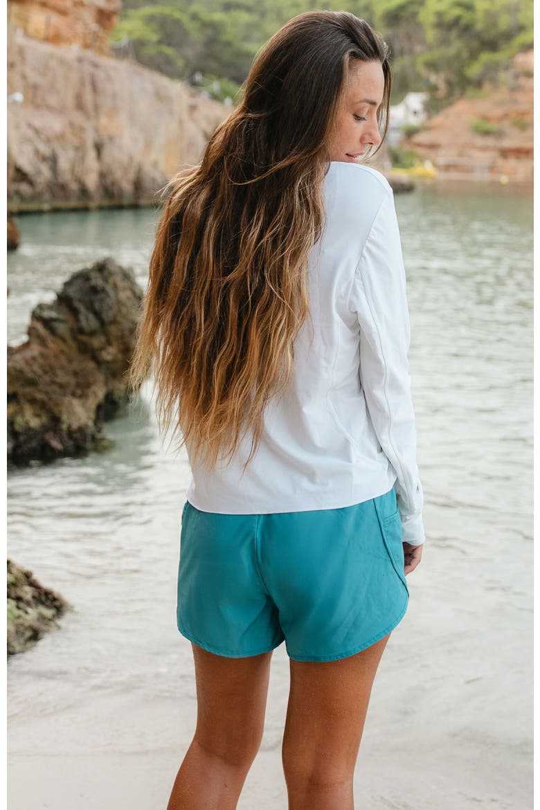 Cropped Half Zip Rashguard, Alternate, color, Vanilla