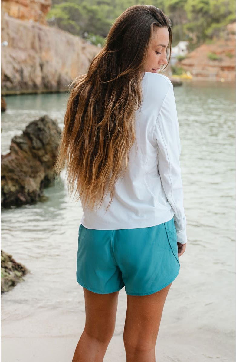 Nani Cropped Half Zip Rashguard, Alternate, color, Vanilla