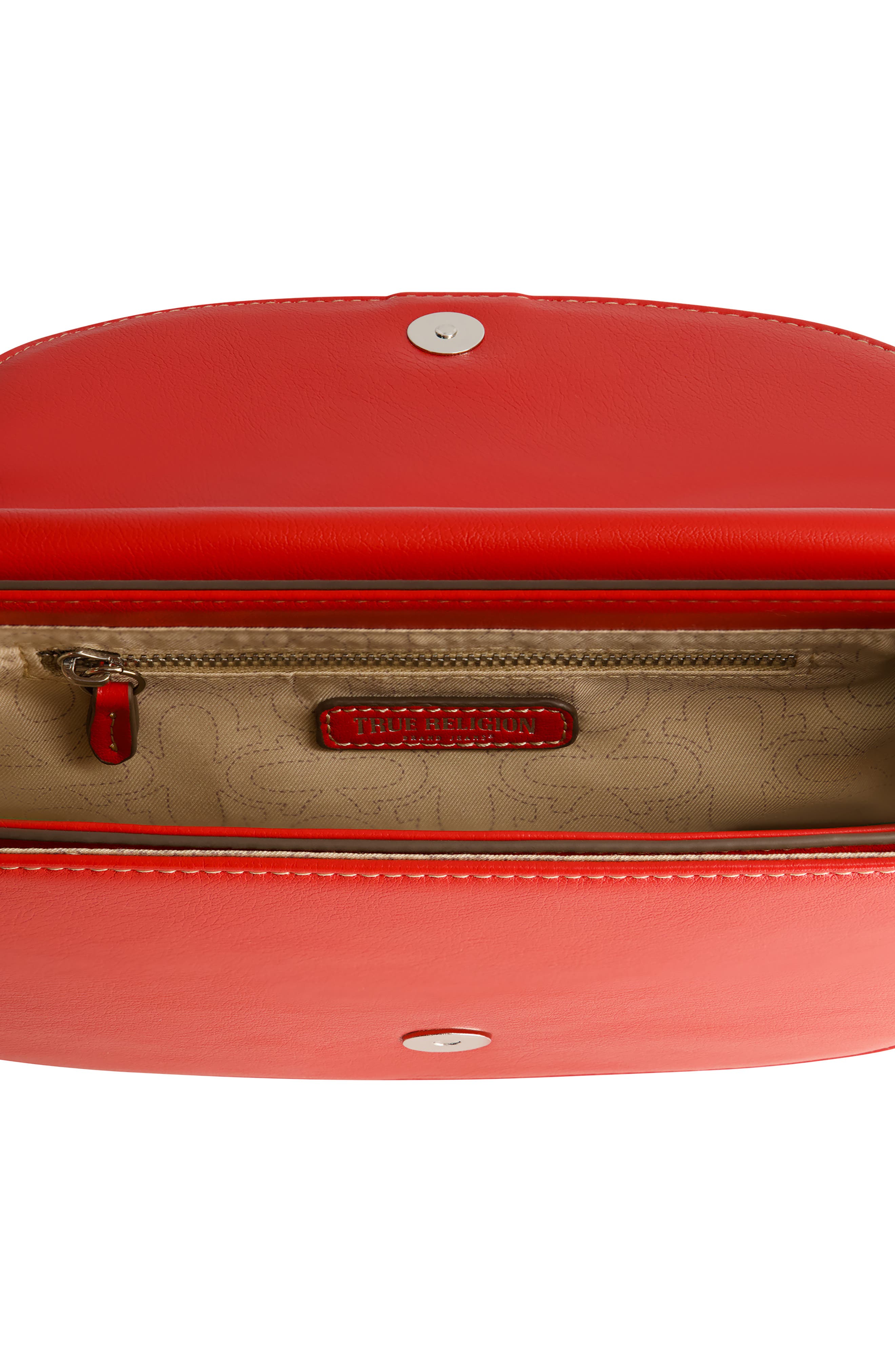 True Religion Bombe Saddle Crossbody Bag, Alternate, color, Red