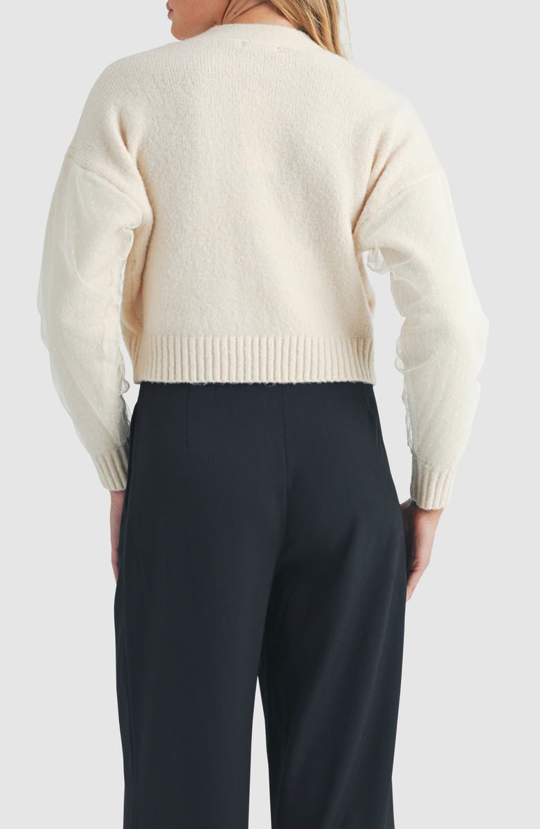 Lush Mesh Combo Sleeve Cardigan, Alternate, color, 