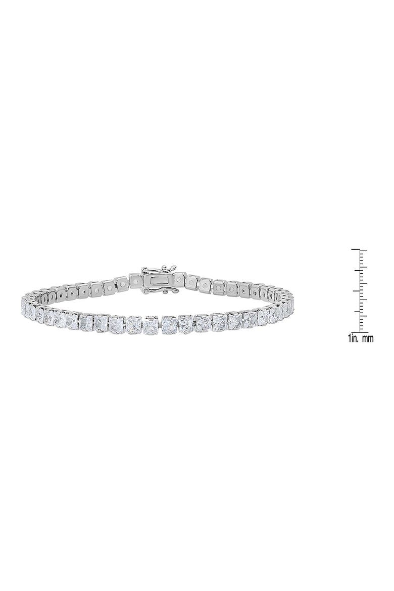 18k White Gold Plated Crystal Tennis Bracelet, Alternate, color, SILVER