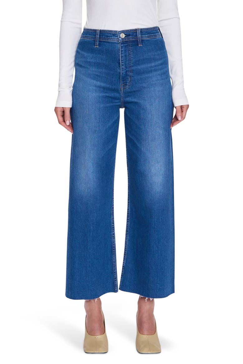 Penny Wide Leg Raw Hem Crop Jeans, Main, color, ROOFTOP