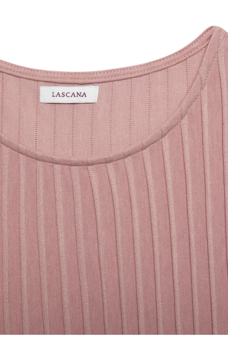 Ribbed Short Sleeve Top, Alternate, color, Mauve