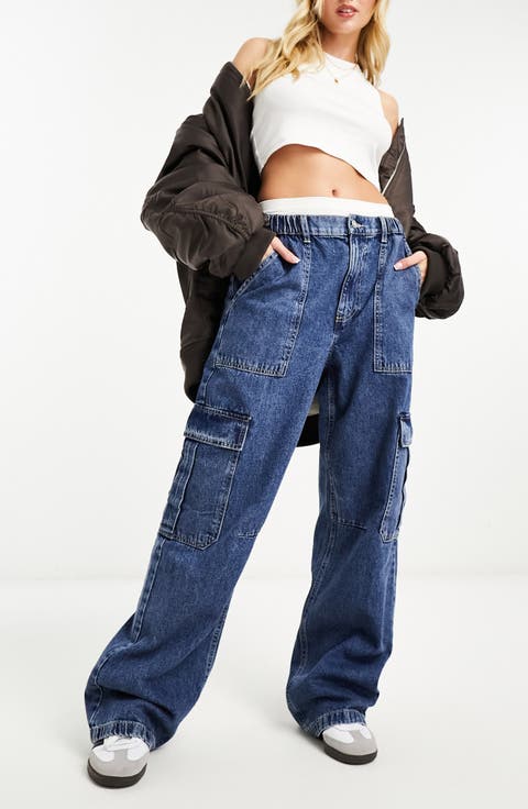 Wide Leg Cargo Jeans