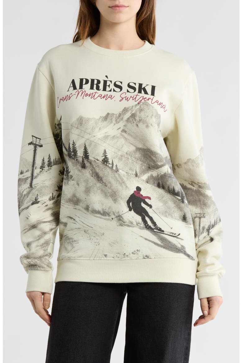 Après Ski Graphic Sweatshirt, Main, color, NATURAL