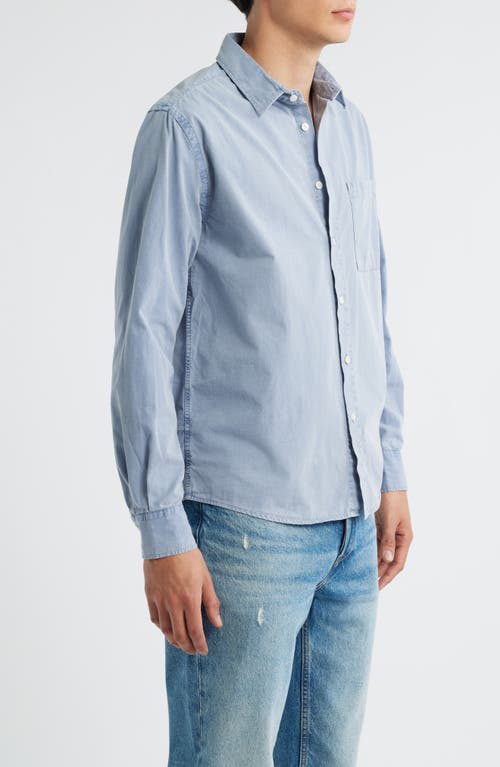 Alex Crane Pac Organic Cotton Button-up Shirt In Blue