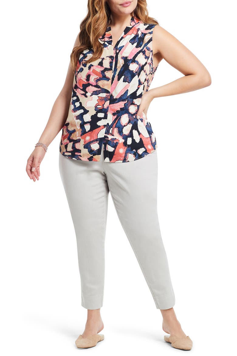 All Aflutter Sleeveless Top, Alternate, color, NEUTRAL MULTI