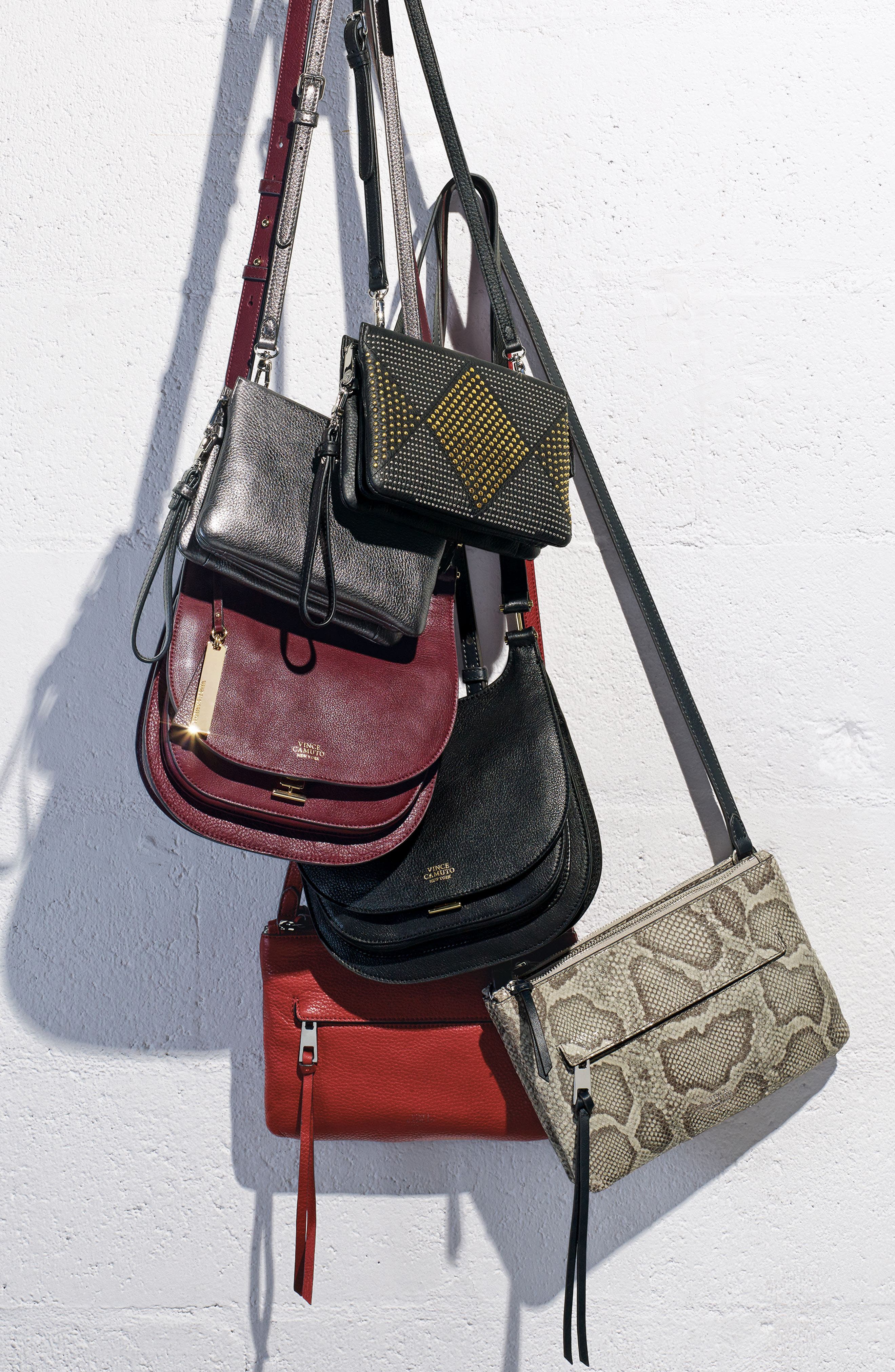 Vince Camuto Gally Leather Crossbody Bag, Alternate, color, Full Steam