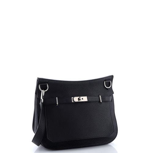 Pre-owned Hermes Hermes Jypsiere Bag Clemence 28 In Black