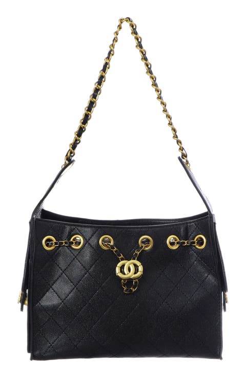 Quilted Faux Leather Shoulder Bag