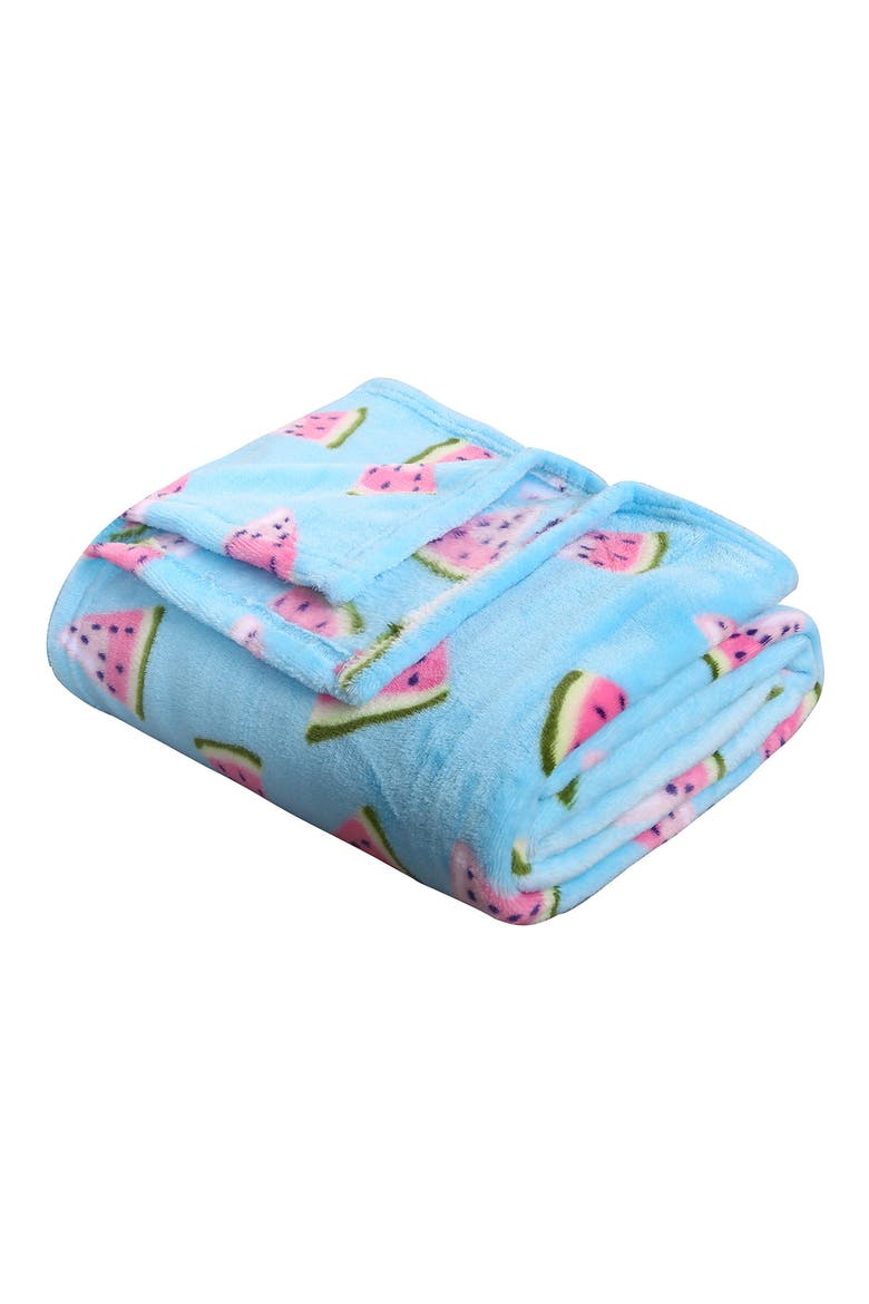 Watermelon Print Plush Throw Blanket, Main, color, WATERMELON