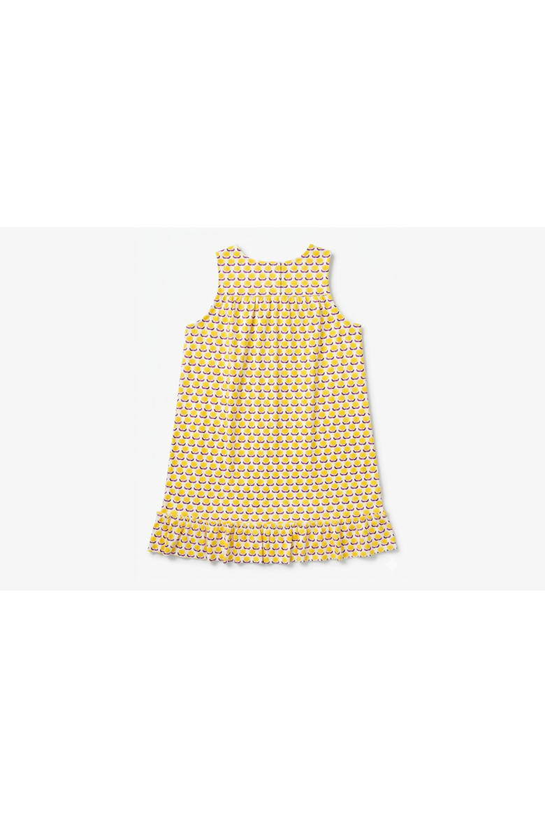 Louise Girl's Lounge Dress, Main, color, Yellow Ashahi