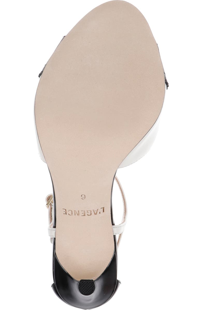 L'AGENCE Radha T-Strap Sandal, Alternate, color, Black/ White