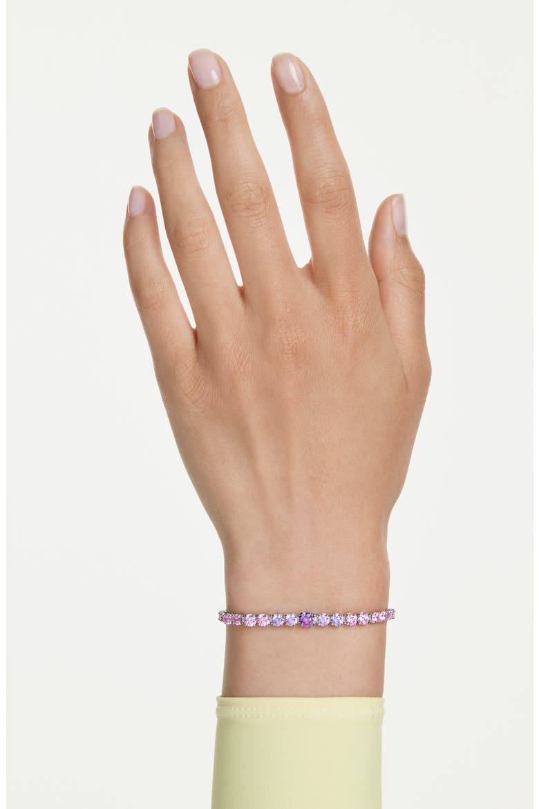 Matrix Crystal Slider Bracelet, Alternate, color, SILVER/ MULTI