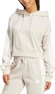 adidas 3-Stripe Crop Hoodie