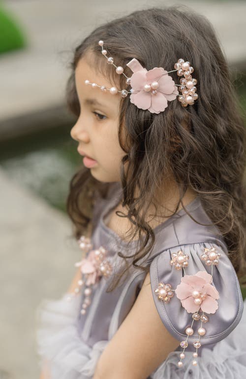 Petite Maison Kids Mia Ombré Cupcake Tulle Dress In Grey And Pink Ombre