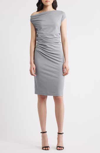 Enila Pleated Stretch Recycled Cotton Blend Dress