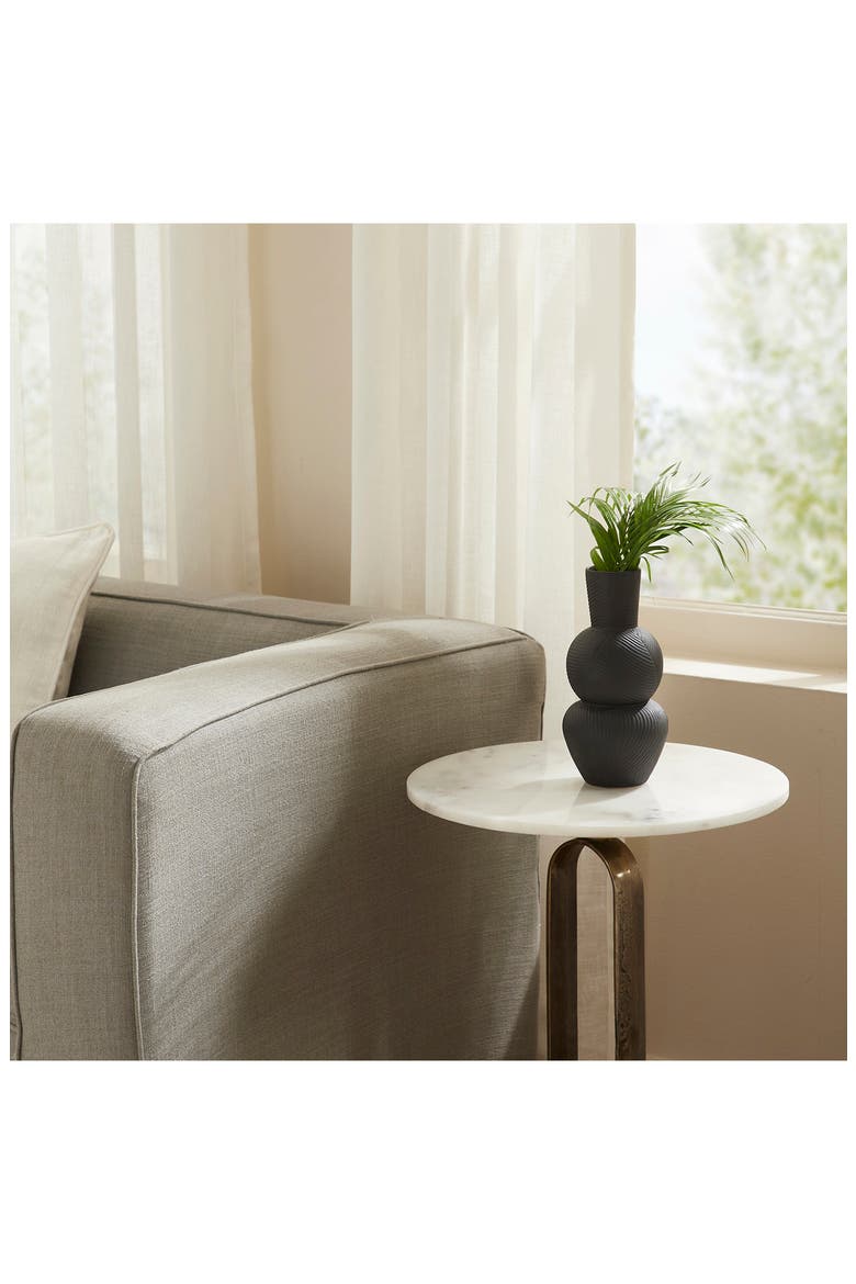 Icarus Ceramic Stoneware Decorative Vase, Alternate, color, BLACK
