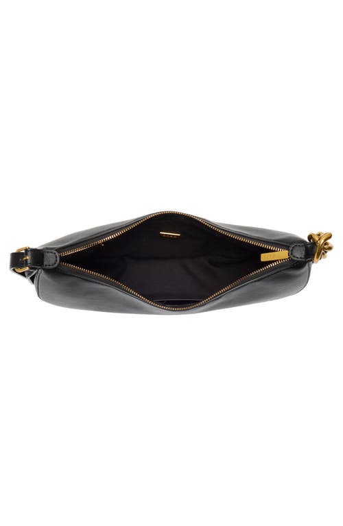 Bcbg Chain Detail Crescent Hobo Bag In Black