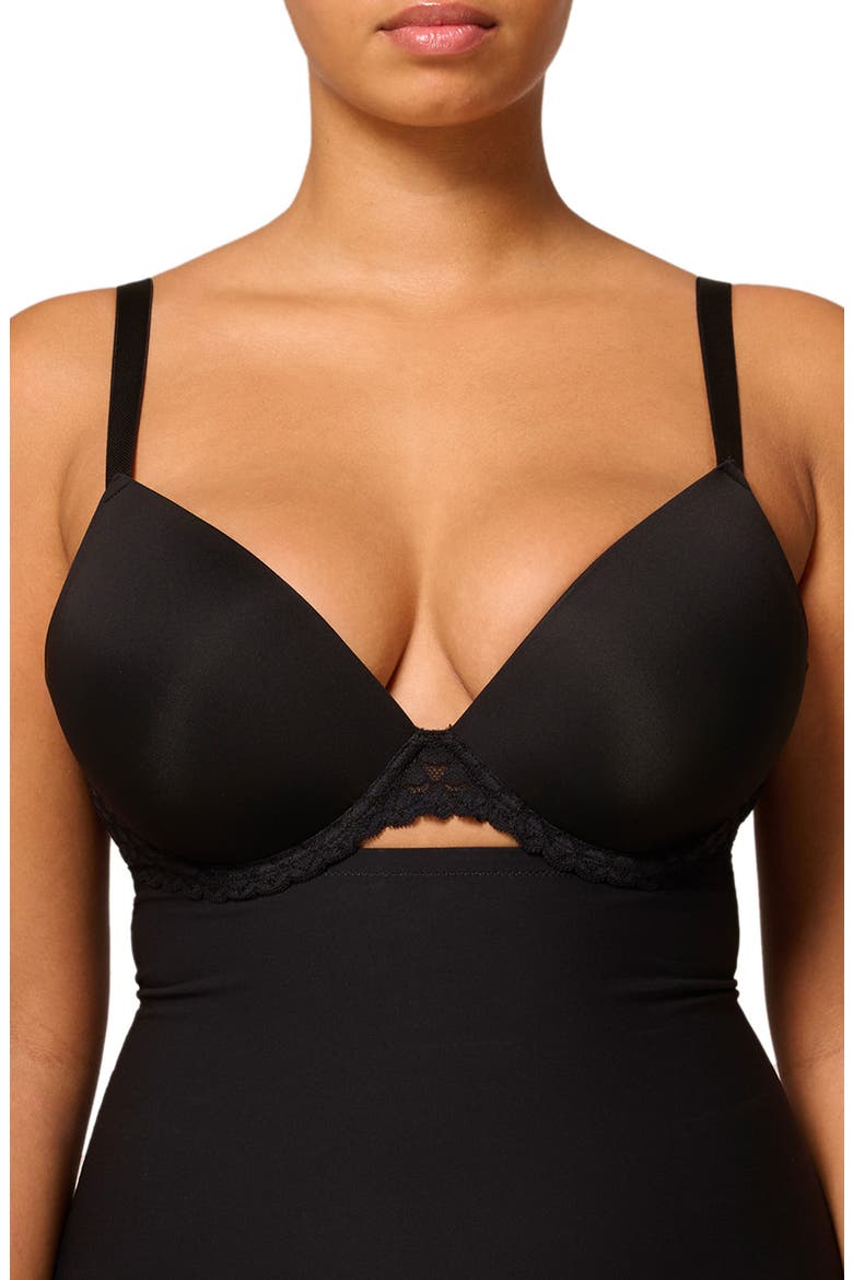 Subtile Underwire Push-Up Bra, Alternate, color, BLACK