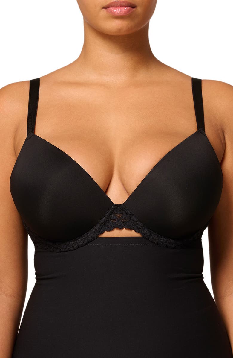 Simone Perele Subtile Underwire Push-Up Bra, Alternate, color, Black