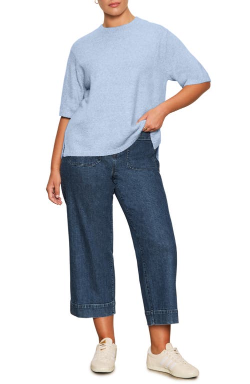 Sanctuary Short Sleeve Sweater In Blue