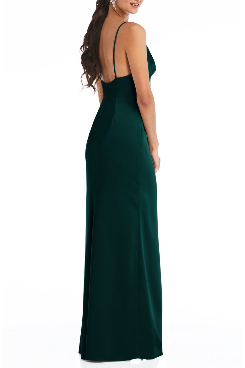 Cowl Neck Evening Gown, Alternate, color, EVERGREEN