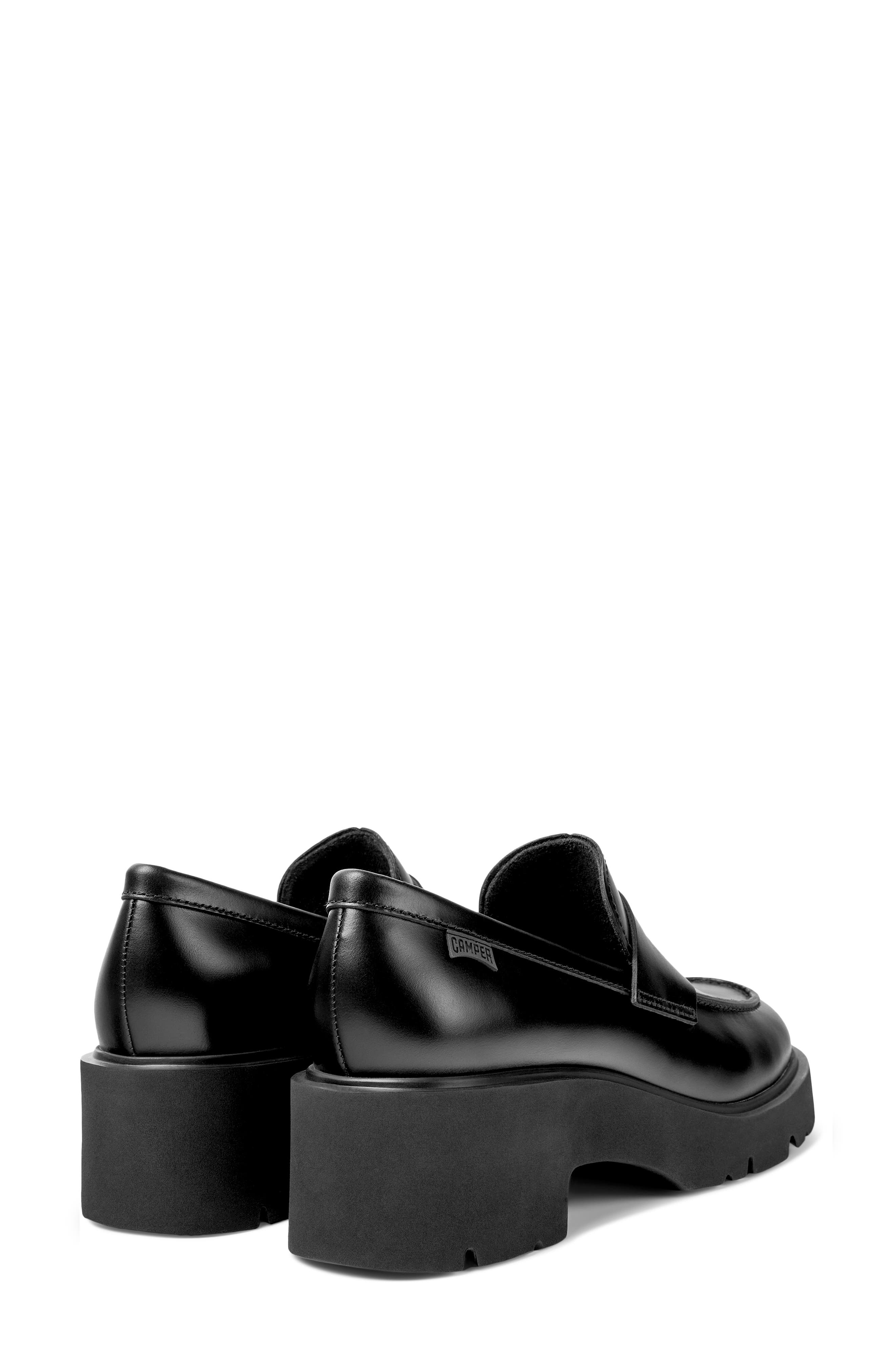 Camper MILAH ブラックレザー ローファー厚底 CAMPER（シューズ） CAMPER カンペール Milah ローファー