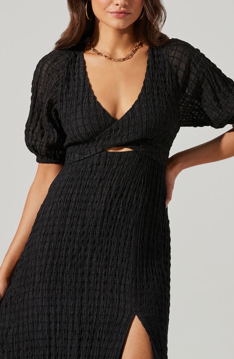 ASTR the Label Crossover Bust Midi Dress, Alternate, color, 