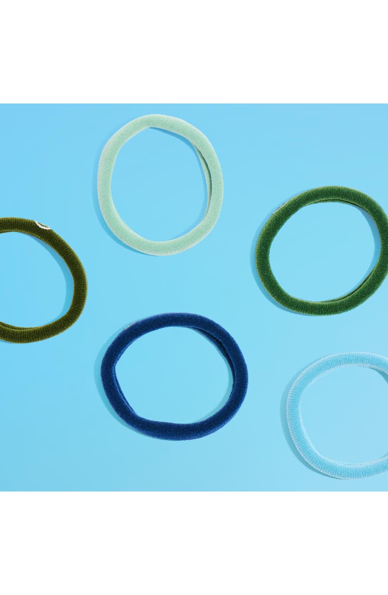 Gimme Beauty Any Fit Hair Bands, Damage Free Hair Ties Made with Seamless Microfiber Elastics, Alternate, color, Green