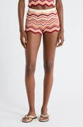 Kulani Kinis Chevron Knit Cover-Up Microshorts