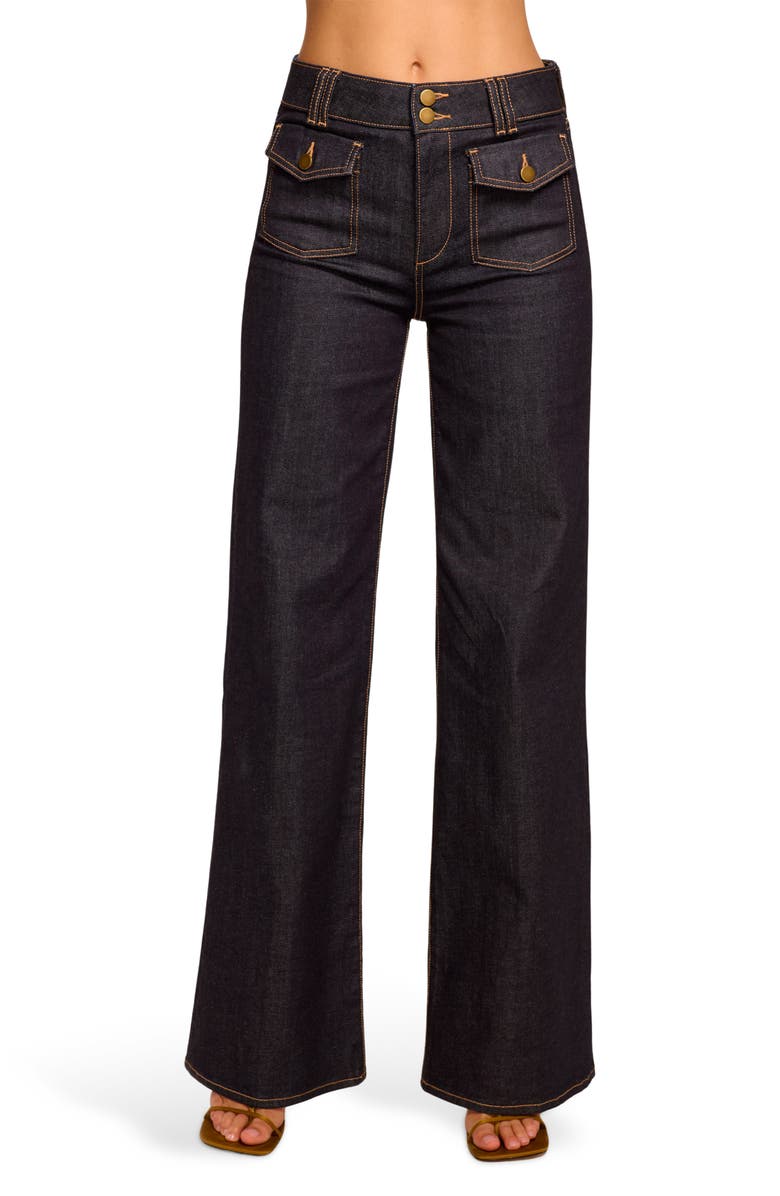 Ramy Brook Fay Patch Pocket Wide Leg Jeans, Main, color, Resin Rinse