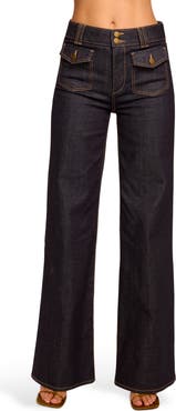 Ramy Brook Fay Patch Pocket Wide Leg Jeans