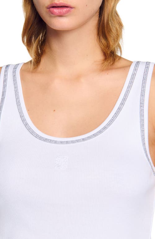 Sandro Ribbed Vest Top