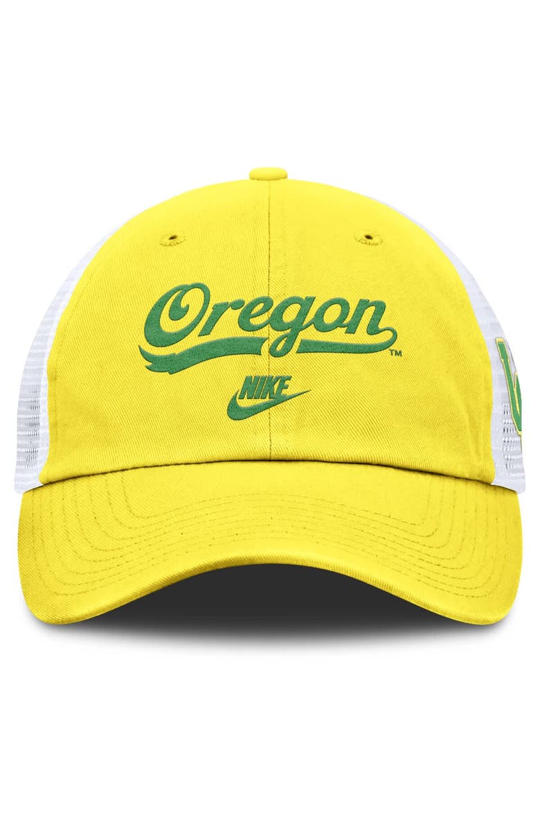 Nike Men's Nike Yellow Oregon Ducks Club Legacy Adjustable Trucker Hat, Alternate, color, 