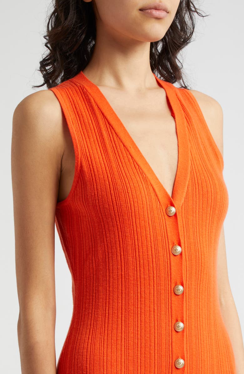 L'AGENCE Domino Variegated Rib Sleeveless Knit Dress, Alternate, color, 
