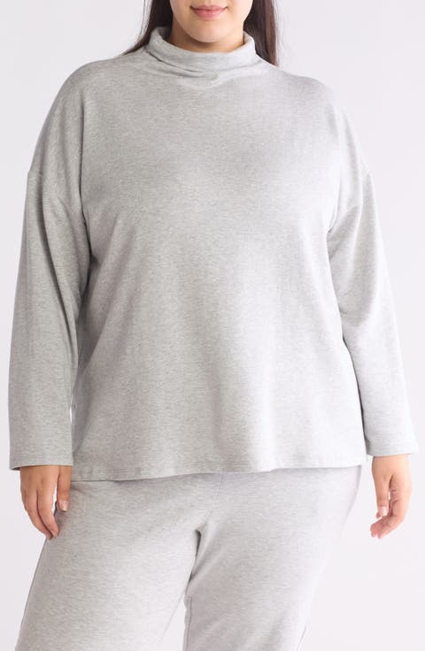 Funnel Neck Boxy Top (Plus)
